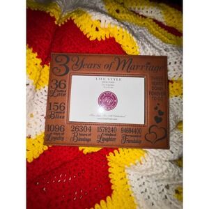 Kate Posh 3 Years of Marriage Photo Frame Celebration Gift 4x6